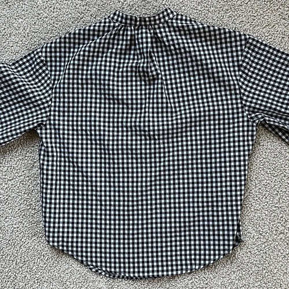 A NEW DAY Popover Top in Black/White Gingham NWT Small - Picture 6 of 13